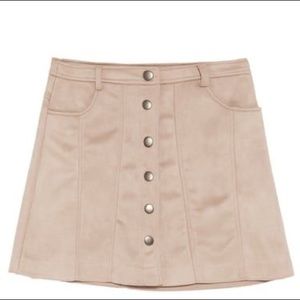 ZARA Faux Suede Mini Skirt